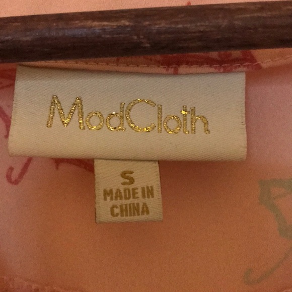 ModCloth Peach Umbrella Print Tank - Picture 6 of 7